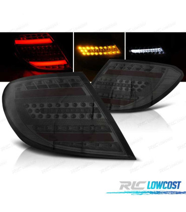 FAROLINS TRASEIROS MERCEDES CLASE C W204 SEDAN 07-10 LED FUMADO