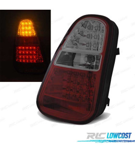 FAROLINS TRASEIROS MINI COOPER R50 R52 R53 04-06 LED VERMELHO FUMADO