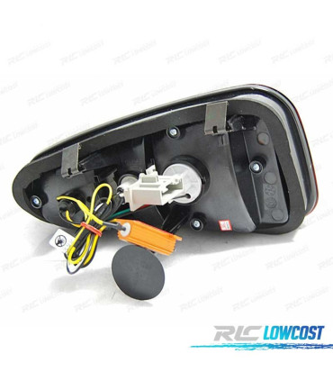 FAROLINS TRASEIROS MINI COOPER R50 R52 R53 04-06 LED VERMELHO FUMADO