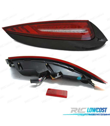 FAROLINS TRASEIROS PORSCHE 911 997 09-12 LED VERMELHO BRANCO
