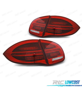 FAROLINS PORSCHE CAYENNE 10-15 FULL LED BARRA DINÂMICA VERMELHO BRANCO