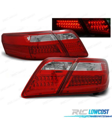 FAROLINS TRASEIROS TOYOTA CAMRY 6 XV40 06-09 LED VERMELHO BRANCO