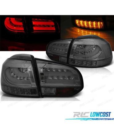 FAROLINS TRASEIROS VOLKSWAGEN VW GOLF 6 08-12 LED FUMADO