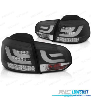 FAROLINS TRASEIROS VOLKSWAGEN VW GOLF 6 08-12 LED BAR NEGRO