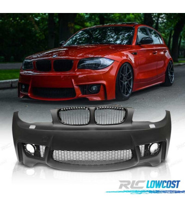 PARA-CHOQUES FRONTAL BMW E81 E82 E87 E88 04-13 LOOK 1M + GRELHAS