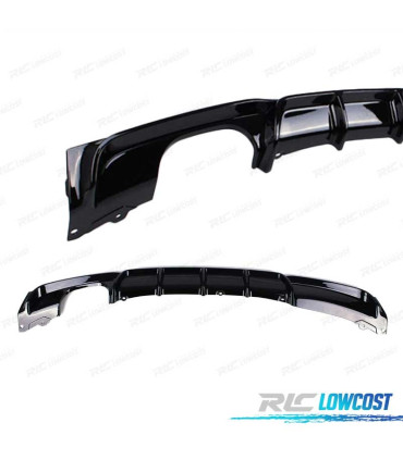DIFUSOR BMW F30 F31 LOOK M PERFORMANCE DUPLA ESQUERDA PRETO BRILHANTE ABS