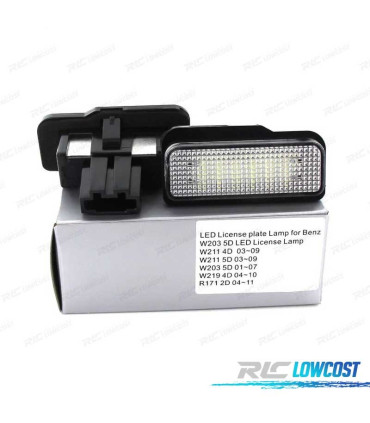 LUZES DE MATRICULA LED PARA MERCEDES CLASSE C W203 W211