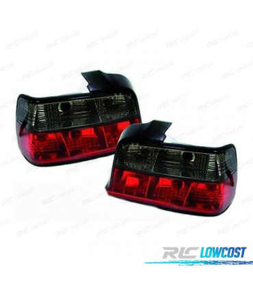 FAROLINS TRASEIROS BMW E36 90-97 PRETO VERMELHO