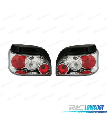 FAROLINS TRASEIROS RENAULT CLIO 90-98 FUNDO CROMADO