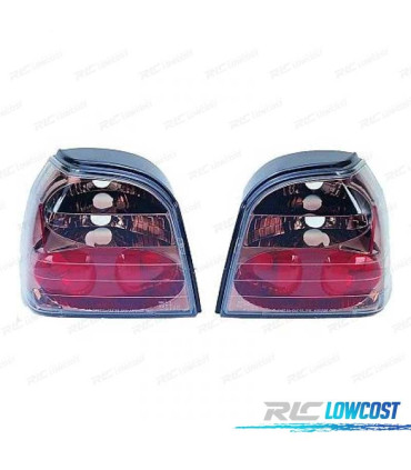 FAROLINS TRASEIROS GOLF3 MK III 91-97 CROMADO ESCURECIDO