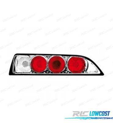 FAROLINS TRASEIROS ALFA ROMEO 146 96-99 FUNDO CROMADO