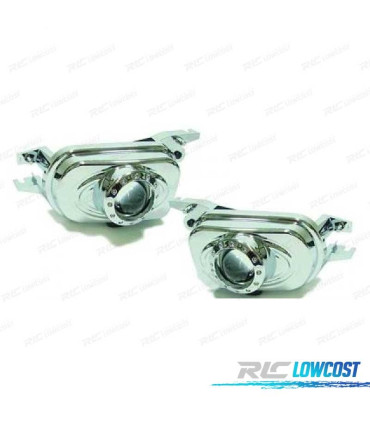 FARÓIS NEVOEIRO COM PROJETOR MERCEDES C W203 CROMADOS