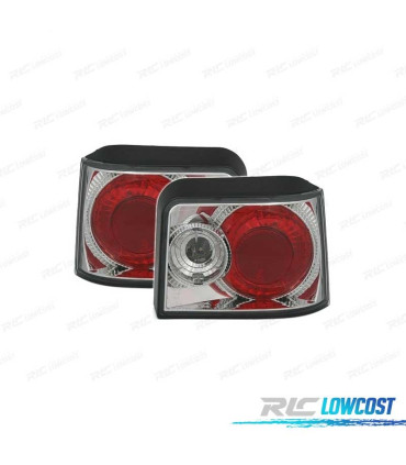FAROLINS TRASEIROS PEUGEOT 205 83-96 VERMELHO CROMADO