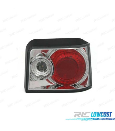 FAROLINS TRASEIROS PEUGEOT 205 83-96 VERMELHO CROMADO