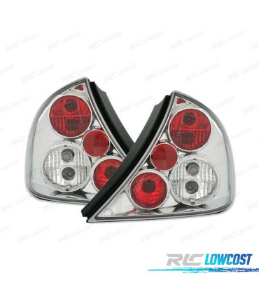 FAROLINS TRASEIROS PARA FORD MONDEO 96-00 VERMELHO CROMADO