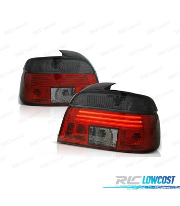 FAROLINS TRASEIROS BMW E39 95-00 PRETO VERMELHO