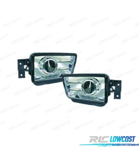 FARÓIS DE NEVOEIRO BMW E34 88-95 COM LUPA FUNDO CROMADO
