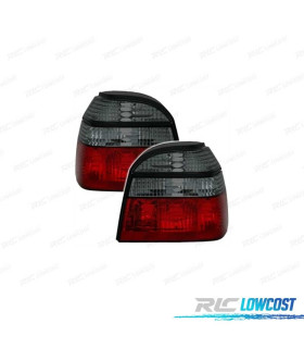 FAROLINS TRASEIROS GOLF3 MK III 91-97 VERMELHO ESCURECIDOS