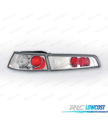 FAROLINS TRASEIROS ALFA ROMEO 145 94-01 FUNDO CROMADO