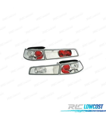 FAROLINS TRASEIROS ALFA ROMEO 145 94-01 FUNDO CROMADO