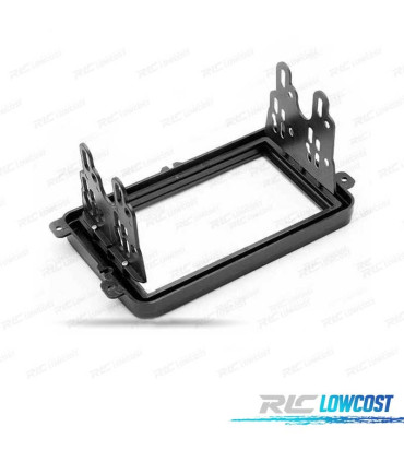 MOLDURA ADAPTADOR PRETO PARA RADIO 2-DIN SEAT ALTEA LEON TOLEDO SKODA FABIA OCTAVIA SUPERB VW TIGUAN GOLF PASSAT POLO.