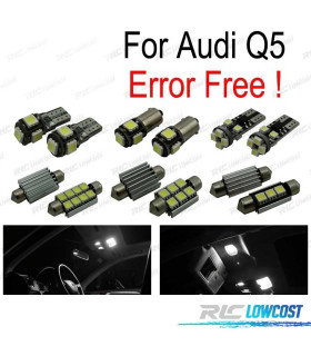 KIT COMPLETO DE 23 LÂMPADAS LED INTERIOR PARA AUDI Q5 2009-2016