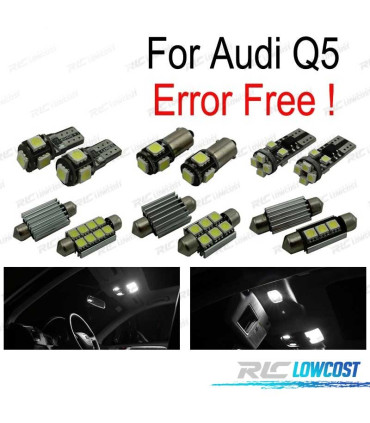 KIT COMPLETO DE 23 LÂMPADAS LED INTERIOR PARA AUDI Q5 2009-2016