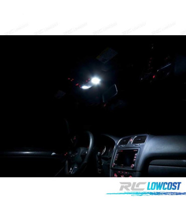 KIT COMPLETO DE 10 LAMPADAS LED INTERIOR PARA VOLKSWAGEN VW GOLF 6 MK6 MKVI GTI 10-14