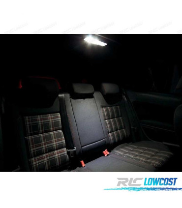 KIT COMPLETO DE 10 LAMPADAS LED INTERIOR PARA VOLKSWAGEN VW GOLF 6 MK6 MKVI GTI 10-14