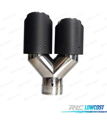 PONTEIRA DE ESCAPE CARBONO DUPLA ESQUERDA LOOK AKRAPOVIC