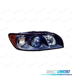FAROL OPTICA DIR VOLVO S40 V50 FUNDO PRETO H7 + HB3