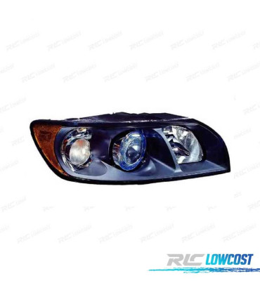 FAROL OPTICA DIR VOLVO S40 V50 FUNDO PRETO H7 + HB3