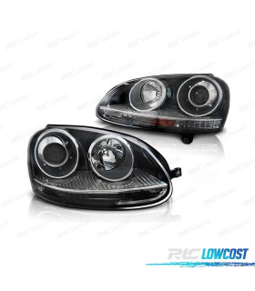 FARÓIS FRONTAIS XENON D2S VOLKSWAGEN VW GOLF 5 V FUNDO PRETO
