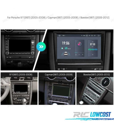 AUTO RADIO GPS ECRA TACTIL 8" PARA PORSCHE ANDROID 10