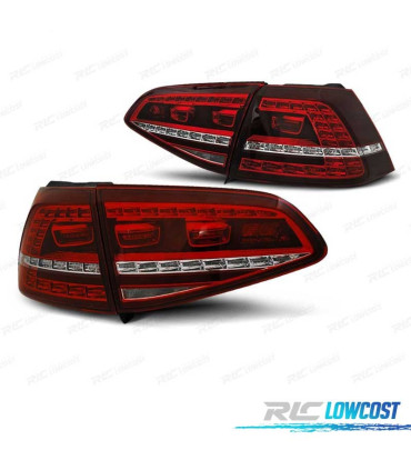 FAROLINS VOLKSWAGEN VW GOLF 7 12-17 LOOK GTI LEDS INDICADORES DINÂMICOS VERMELHO
