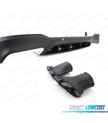 DIFUSOR MERCEDES GLC X253 15-18 LOOK AMG PDC + PONTEIRAS ESCAPE PRETO