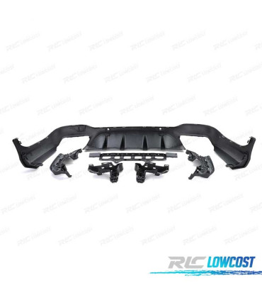 DIFUSOR MERCEDES GLC X253 15-18 LOOK AMG PDC + PONTEIRAS ESCAPE PRETO