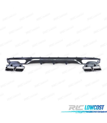 DIFUSOR MERCEDES CLASE E W213 SEDAN 16-20 LOOK AMG E63 + PONTEIRAS ESCAPE