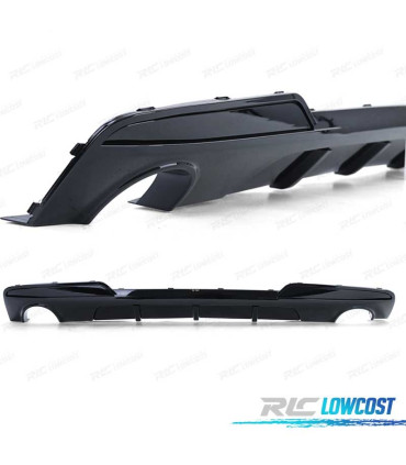 DIFUSOR BMW F10 F11 10-16 LOOK M PRETO BRILHANTE