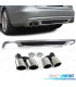 DIFUSOR AUDI A4 B8 SEDAN AVANT 07-11 LOOK S LINE SAÍDA DUPLA + PONTEIRAS ESCAPE