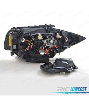 FARÓIS BMW E81 E87 E82 E88 04-11 OLHOS DE ANJO FUNDO NEGRO