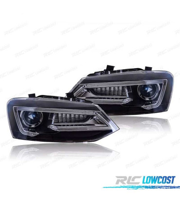 FARÓIS VOLKSWAGEN VW POLO 6R 09-17 LED LIGHT BAR DEVIL EYE