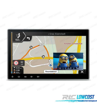 AUTO RÁDIO GPS 10.1" ANDROID 13 OCTA-CORE 2DIM MULTIMEDIA DVD
