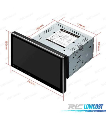 AUTO RÁDIO GPS 10.1" ANDROID 13 OCTA-CORE 2DIM MULTIMEDIA DVD