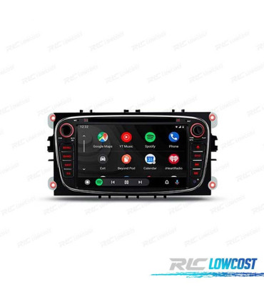AUTO RADIO ANDROID 11 GPS ECRA TACTIL 7" PARA FORD PRETO