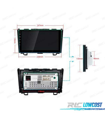 AUTO RADIO GPS ANDROID 11 PARA HONDA CRV CR-V 07-11