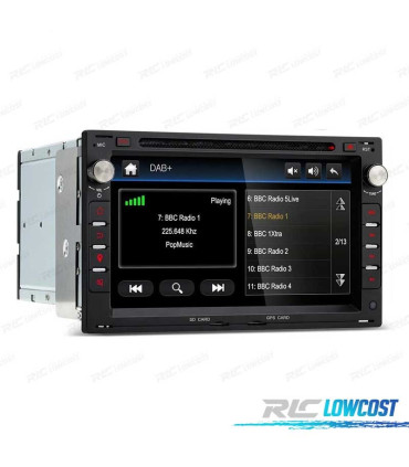 AUTO RADIO ANDROID 10 2DIN 7" PARA SEAT SKODA VOLKSWAGEN VW USB GPS TACTIL HD