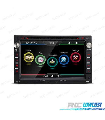 AUTO RADIO ANDROID 10 2DIN 7" PARA SEAT SKODA VOLKSWAGEN VW USB GPS TACTIL HD