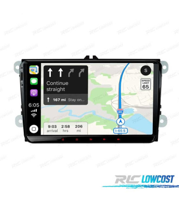 AUTO RADIO GPS ECRA TACTIL 9" VOLKSWAGEN VW PARA SKODA SEAT ANDROID 12