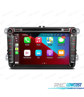 AUTO RADIO ANDROID 11 LCD TÁCTIL 8" VOLKSWAGEN VW PARA SEAT Y SKODA CARPLAY FULL RCA